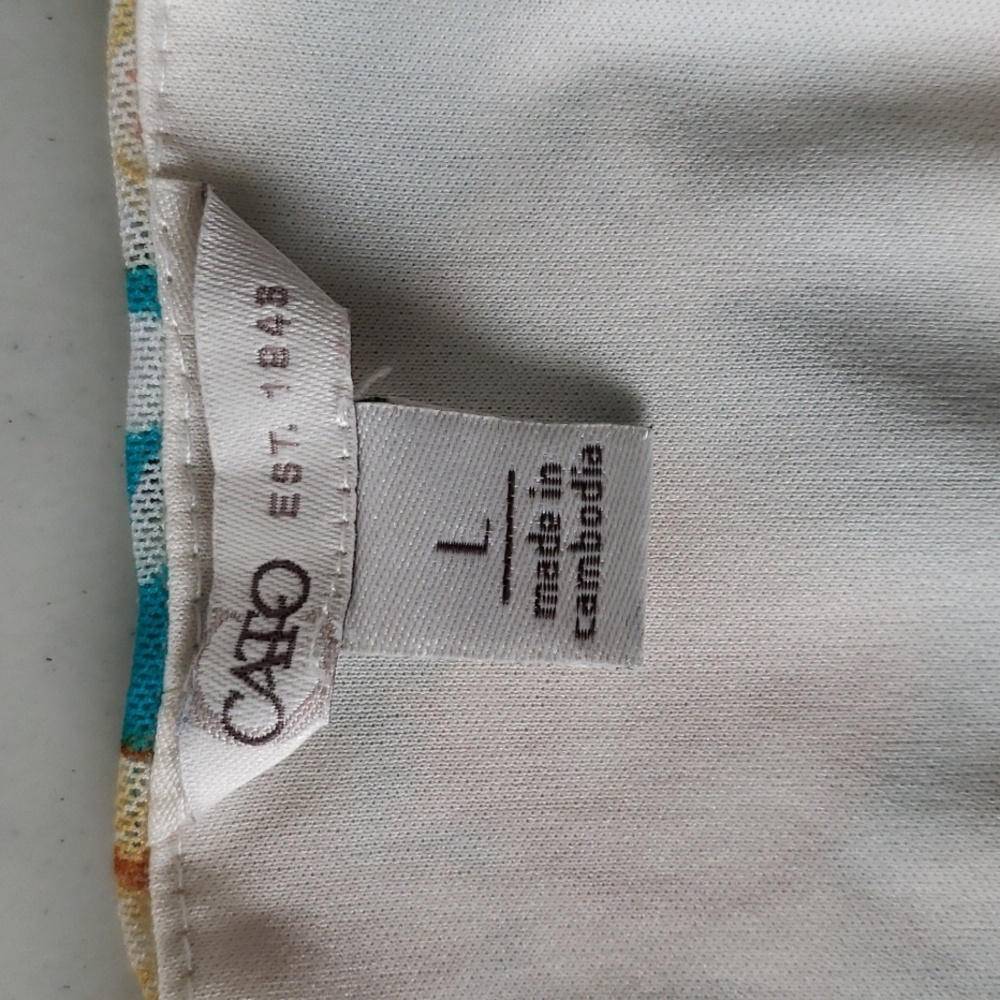 Cato Colorful Floral/Animal Print V-neck Blouse Large - Picture 5 of 7